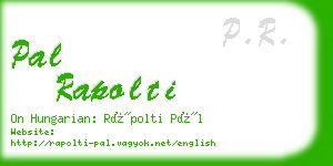 pal rapolti business card